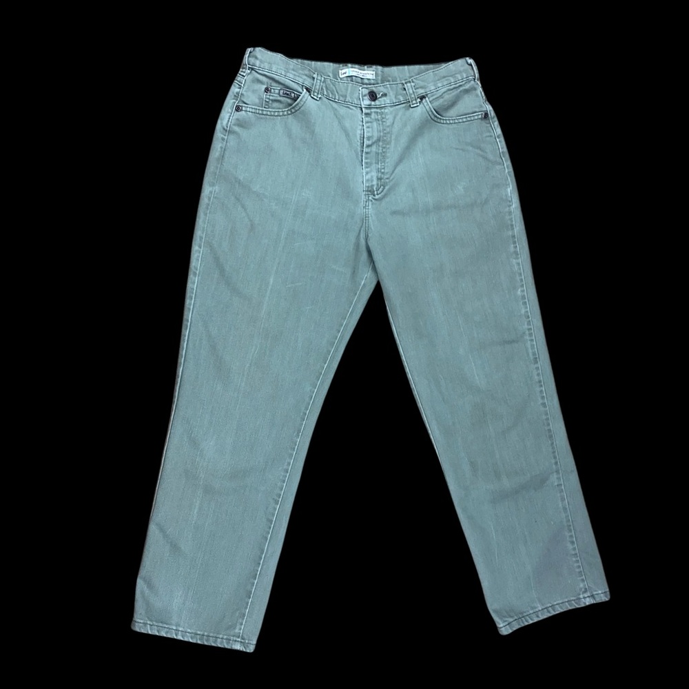 Green denim